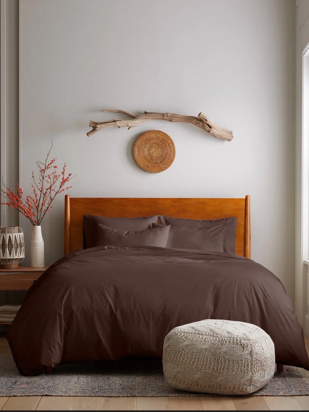 Quince Organic Brushed Cotton Duvet Cover- Espresso